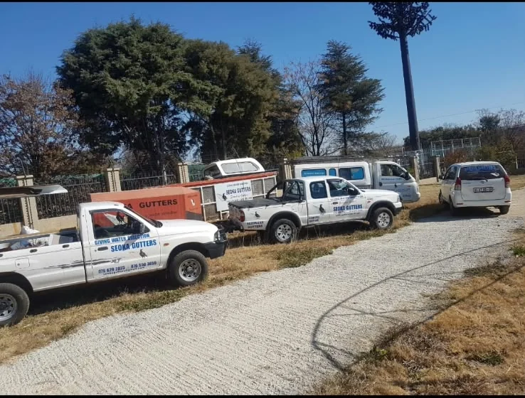 Seoka Gutters branded installation vehicles